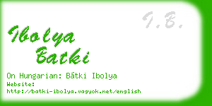 ibolya batki business card