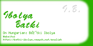 ibolya batki business card